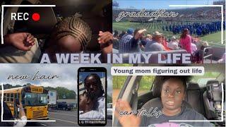 A productive WEEK in my life as a young mom | graduation, car talks, NEW HAIR + more 