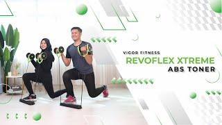 Revoflex Double Wheels Ab Roller Pull Rope Abdominal Waist Slimming | VIGOR FITNESS