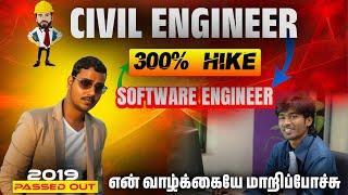 ‍️Civil Engineering to Software Engineer | 300% Hike | How to Switch Careers |  Placement #review