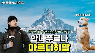 [4K] 2박3일 만에 끝장내는 히말라야 트레킹｜안나푸르나 마르디히말몰아보기