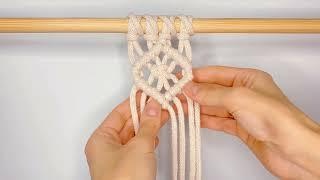 DIY Macrame Pattern: Diamond Pattern #1- Small Diamonds