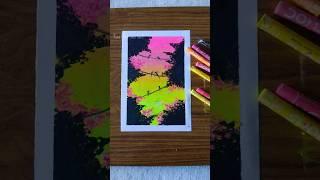 oil pastel drawing / colourful drawing / scenery art #shorts #drawing #art #oilpastel