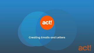 Act! Premium Training Videos - Creating Emails and Letters