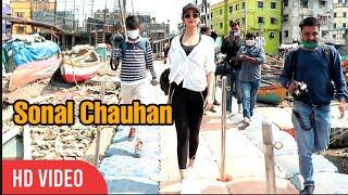 Gorgeous Sonal Chauhan at Versova Jetty Andheri