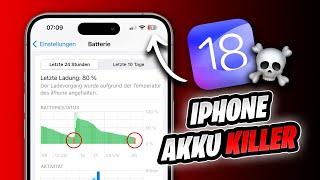 iOS 18 Akku schnell leer? 🪫 DAS musst du TUN um Akku zu sparen ...