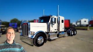 Cream White 2025 Peterbilt 589 58 inch Flat Top Legendary Package - SOLD