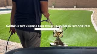 Synthetic Turf Cleaning Step Three: Flush/Clean Turf And Infill