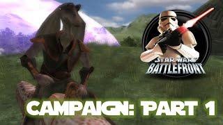 Star Wars Battlefront 1 Walkthrough: Clone Wars Campaign #1 - The Battle of Naboo