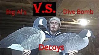 Big Al's V.S. Divebomb silhouette decoys (side by side view of the decoys)