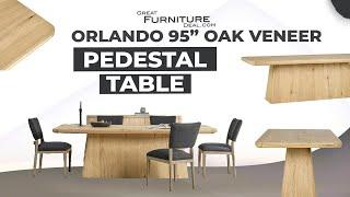 Orlando Dining collection by Classic Home - Oak Wood & Veneer furniture in  Brown, Natural & White