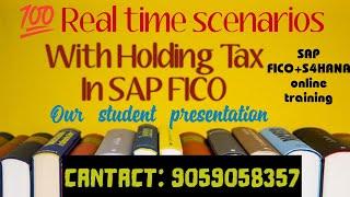 With Holding Tax configuration & postings In SAP FICO Telugu lo/SAP fico online training in Telugu