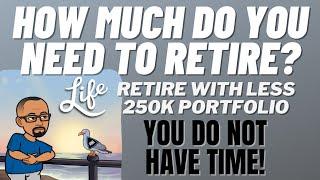 Retire With Less Series | How Much Do You Need To Retire | 250K Paper Portfolio | Retire With 250K?