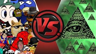 MLG and YOUTUBE POOP vs ILLUMINATI! FINAL FACE-OFF! Cartoon Fight Club Episode 33