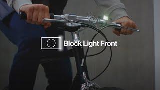 Bookman Block Front - compact, rechargeable bicycle light