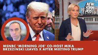 MSNBC ‘Morning Joe’ co-host Mika Brzezinski leaves X after meeting Trump with Joe Scarborough