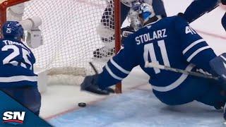 Maple Leafs' Anthony Stolarz Makes Sensational Goal-Line Stop vs. Lightning