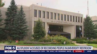 American University student charged with voyeurism after filming man in bathroom