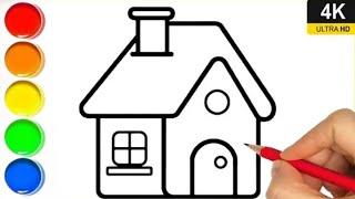 easy house drawing / how to draw a house easy for kids 