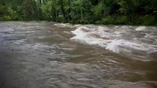 Chattahoochee River swells in Helen, Georgia after Hurricane Helene