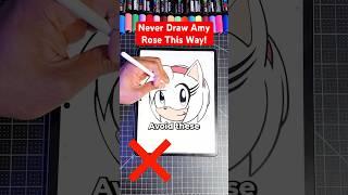 Never Draw Amy Rose This Way!  Sonic The Hedgehog #art #shorts #sonic