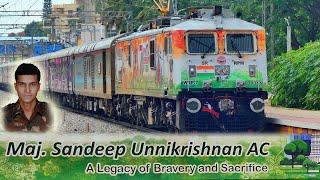 Locomotive dedicated to Major Sandeep Unnikrishnan | Shatabdi Express  | new Train videos