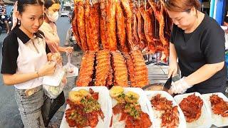 What Different? Breakfast(BBQ Pork Rice) vs Dinner(Pork Ribs & Duck) in Phnom Penh