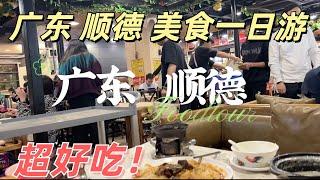 广东顺德美食一日游！一家三口美食旅游日记VLOG！牛肉火锅！生蚝，粥，牛腩粉，双皮奶，牛奶冰！超好吃！超级饱！美食攻略！3人消费230元！步行街排队人气店！广州周边旅游Food travel vlog