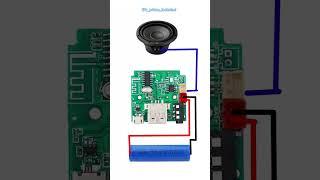BLUETOOTH MODULE CONNECTION WITH ONE LITHIUM-ION BATTERY  3.7V ONE SPEAKER  #princeproinvention