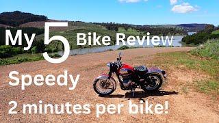 It's a 5 Bike shoot out - 2-minute reviews - My personal rides!