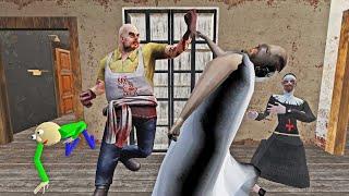 Granny vs Mr. Meat vs Baldi: A Deadly Adventure! funny animation part 43 REMAKE