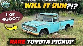 ABANDONED 1966 Toyota STOUT! RARE! Will it run?