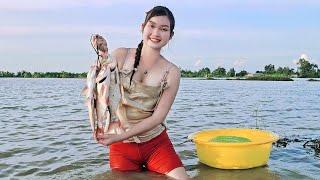 Hạ đôi dớn mới Trúc Phương may mắn bắt bầy cá to siêu khỏe | TNTP T288 - Catch the super strong fish