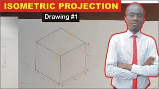 How to Draw Square Box in Isometric Projection | Isometric Projection #1 | Orthographic Projection