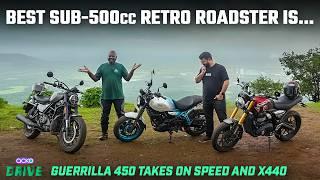 Royal Enfield Guerrilla 450 vs Triumph Speed 400 vs Harley-Davidson X440 Comparison Review