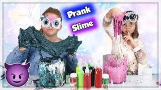 BLINDFOLDED  PRANK SLIME CHALLENGE !