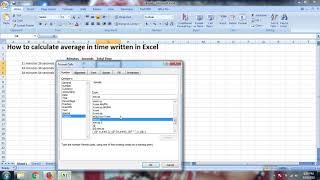 How to calculate average in time written in Excel