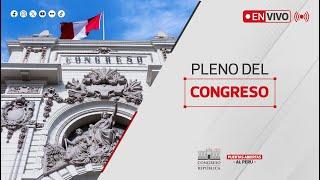 SIGUE EN VIVO LA SESIÓN DEL PLENO DEL CONGRESO | 31 DE OCTUBRE DEL 2024