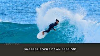 Surfing The Nice Clean Snapper Rocks Dawn Session. Sunday 24th November 2024