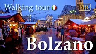 Bolzano/Bozen & Christmas market(Alto Adige Südtirol), Italy【Walking Tour】History in Subtitles 4k