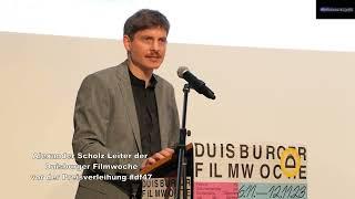 Alexander Scholz Leiter der Duisburger Filmwoche vor der Preisverleihung #df47