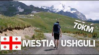 Mestia to Ushguli - 4 day trekking in moutains Georgia 70km  4K