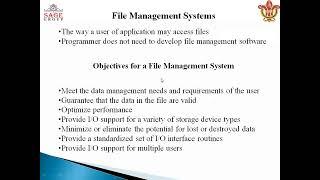 MANAGEMENT OF FILES