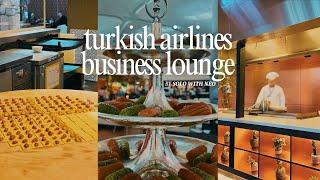 the legendary turkish airlines business lounge | on-site chefs, flight simulator, mini golf, showers