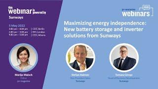 pv magazine Webinar | Maximizing energy independence: New battery storage and inverter solutions