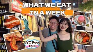 What We Eat in New York City in a Week! NYC Food Tour (17 restaurants)