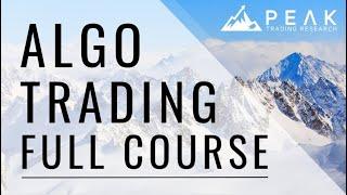 Peak Algo Trading Full Course 2023 | Commodity Market Futures