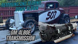 Tearing down GM 4L80E transmission to see what failed us at street week 2024 Martin’s 32 ford hotrod