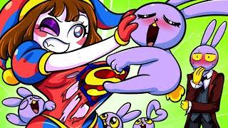 SUPER GIRL POMNI's Clothes were Torn by RABBIT JAX| THE AMAZING DIGITAL CIRCUS ANIMATION