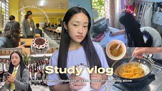 Study vlog  life in India , living alone diaries, college student , simple food , exam preparation