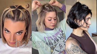 peinados bonitos y fáciles para peinarte rápido si eres cabello corto | chicas fashions